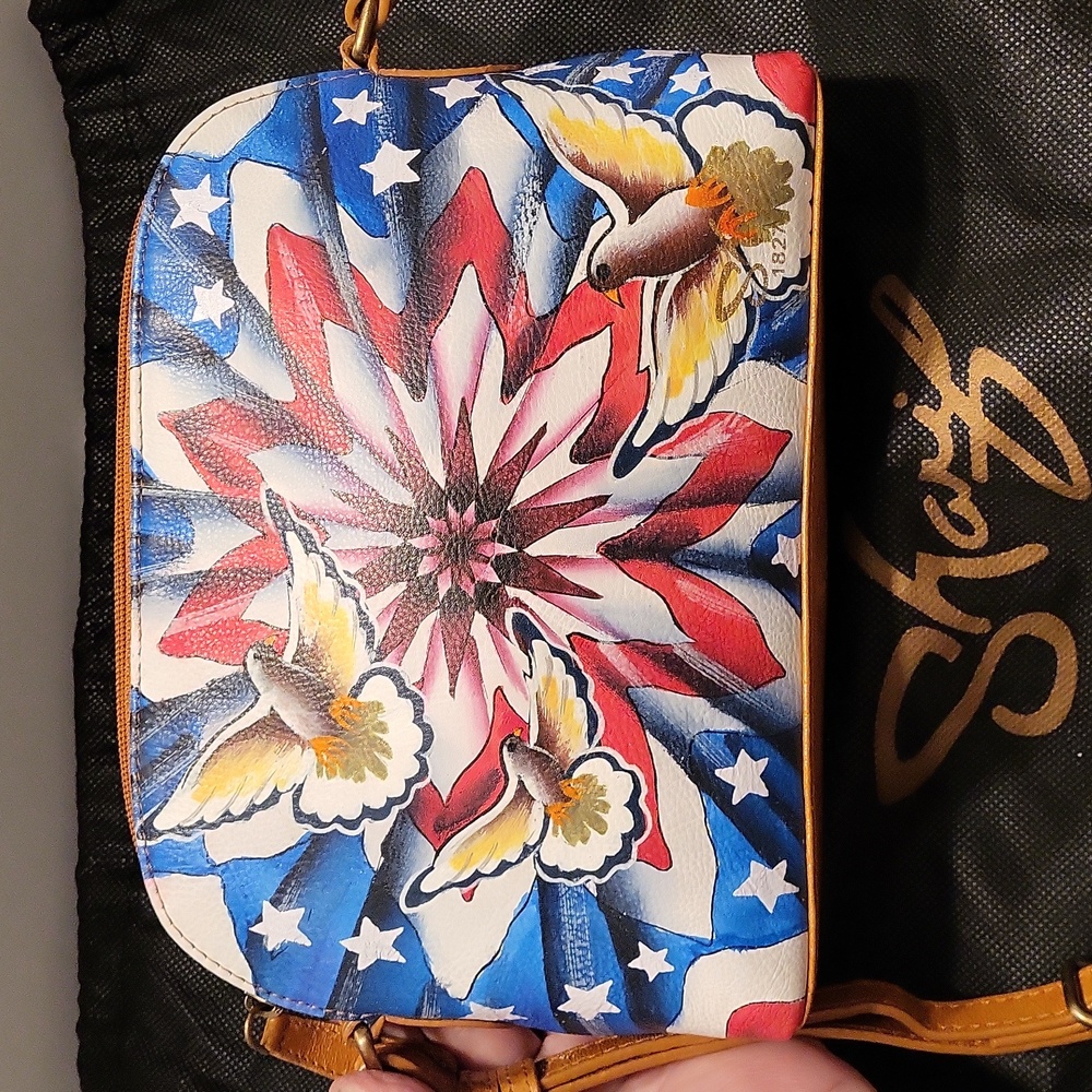 SHARIF Atristic Expressions Hand Painted Crossbody